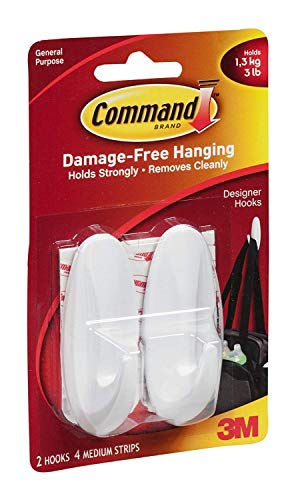 Command Strips 17081 Medium Designer Hooks With Command™ Adhesive