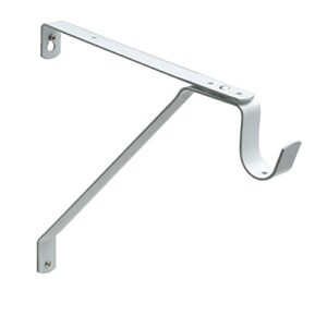 nuk3y heavy duty adjustable shelf rod support bracket (white)