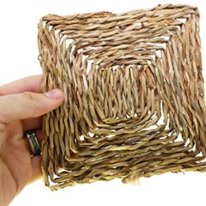 Bonka Bird Toys 1295 Seagrass Mat Square 6 Inch Foraging Bird Toy Parrot cage Toys Cages Craft Part Rabbit Part