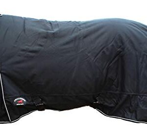 CHALLENGER 68" 1200D Horse Turnout Waterproof Heavy-Weight Winter Blanket Black 551G