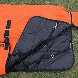 CHALLENGER 78" 1200D Turnout Waterproof Horse Winter Blanket Heavy Weight Belly Band 522B