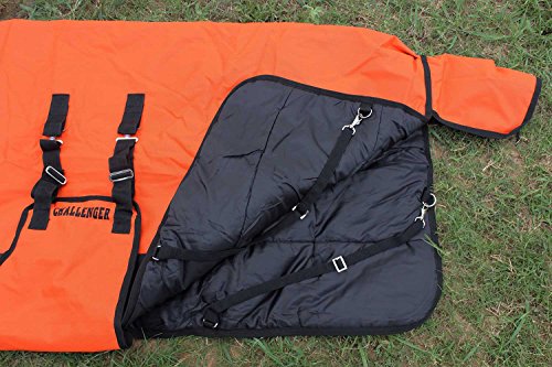 CHALLENGER 78" 1200D Turnout Waterproof Horse Winter Blanket Heavy Weight Belly Band 522B