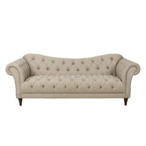 Homelegance St. 92" Claire Fabric Chesterfield Sofa, Almond Brown