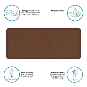 NewLife by GelPro Anti-Fatigue Designer Comfort Kitchen Floor Mat, 20x48”, Grasscloth Java Stain Resistant Surface with 3/4” Thick Ergo-foam Core for Health and Wellness