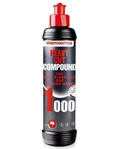 menzerna heavy cut compound 1000 8 fl oz - car polish for the speedy removal of deep scratches using foam polishing pads
