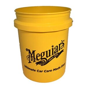 Meguiar's ME RG203 Yellow Large Car Wash Bucket 5US Gallon