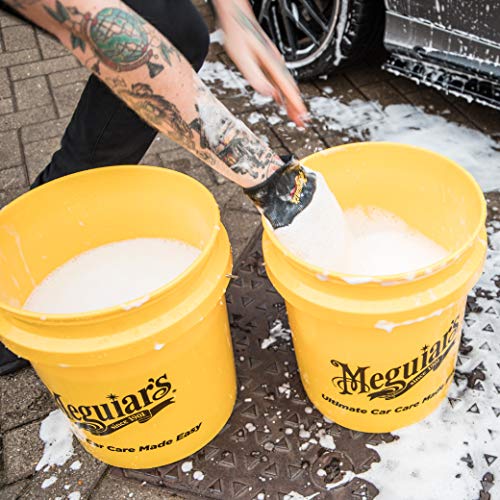 Meguiar's ME RG203 Yellow Large Car Wash Bucket 5US Gallon