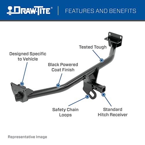 Draw-Tite 36554 Class 2 Trailer Hitch, 1.25 Inch Receiver, Black, Compatible with 2013-2022 Buick Encore, 2013-2022 Chevrolet Trax
