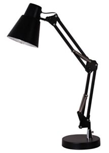 catalina 18794-001 traditional adjustable metal architect desk table lamp, 22", classic black