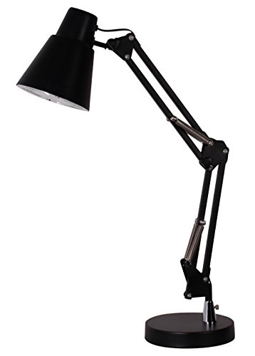 Catalina 18794-001 Traditional Adjustable Metal Architect Desk Table Lamp, 22", Classic Black