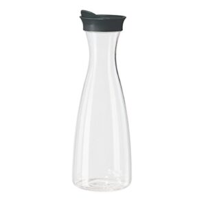 oggi carafe, 1.6-liter, clear, black lid