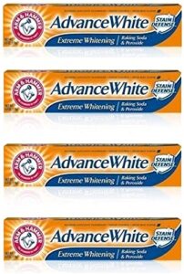 arm and hammer advance whitening toothpaste .9 oz travel size 4 pk.