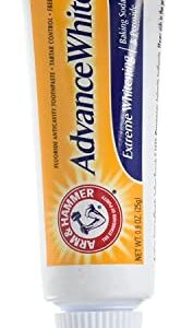 Arm and Hammer Advance Whitening Toothpaste .9 Oz Travel Size 4 Pk.