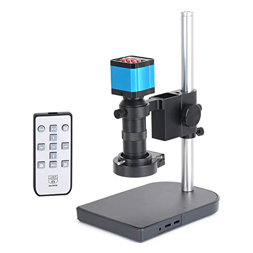 HAYEAR 14MP HDMI USB Industry Microscope Kit Camera Set Remote Control 100X C-Mount Lens Video Recorder 40 LED Ring Light