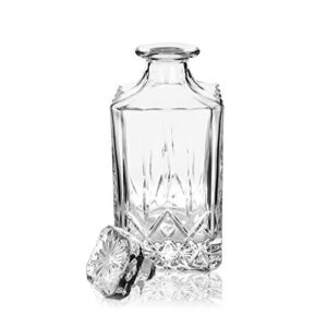 Viski Admiral 30 oz Liquor Decanter | Crystal Glass Liquor Dispenser for Whisky, Bourbon, Tequila, Brandy – Gift for Liquor Lovers