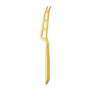 Viski Gold Cheese Knives, Set of 3 Cheese Knives, Stainless Steel with Gold Finish, Cheese Tools, Gold, Set of 3