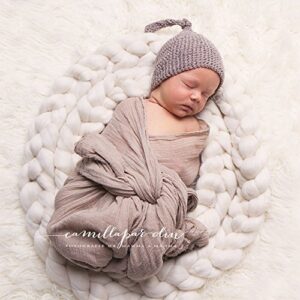 Eight-foot (2.4 meter) Long Merino Wool Braids for Newborn Photography