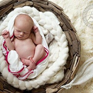 Long Merino Wool Braids, Newborn Photography Photo Prop