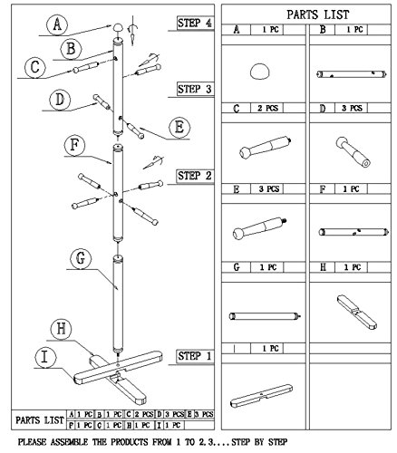 Frenchi Home Furnishing Freestanding Kid's Coat Rack