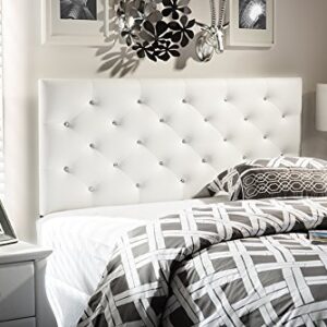 Baxton Studio Viviana Modern and Contemporary Black Faux Leather Upholstered Button-Tufted Full Size Headboard