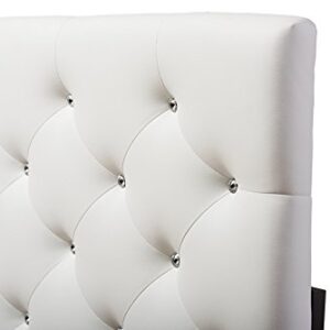 Baxton Studio Viviana Modern and Contemporary Black Faux Leather Upholstered Button-Tufted Full Size Headboard