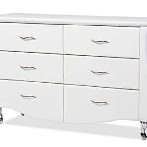 Baxton Studio BBT2039-White-Dresser Dressers, Medium, White