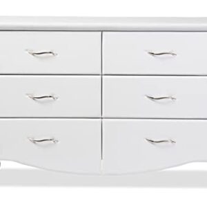 Baxton Studio BBT2039-White-Dresser Dressers, Medium, White