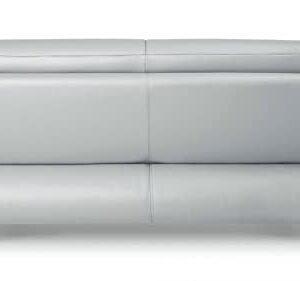 Zuri Furniture Modern Aspen Light Grey Microfiber Leather Loveseat