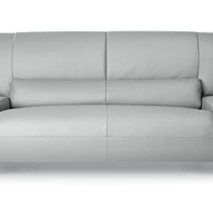 Zuri Furniture Modern Aspen Light Grey Microfiber Leather Loveseat