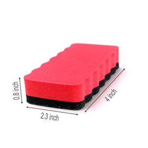 Z ZICOME 4 Pack Magnetic White Board Eraser for Home, School and Office - 4 X 2.3 X 0.8 Inch