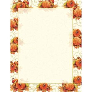 great papers! stationery letterhead, fall pumpkins, 8.5" x 11", 80 count (2013292)