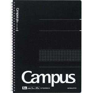 kokuyo campus notebook grid ruled twin ring a4 40 sheets scan -t223s5-d