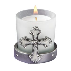 fashioncraft 5444 regal favor collection cross themed candle holders, votive candle holders – religious favor, set of 12
