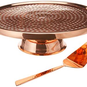 Godinger Cake Stand/Server, Copper Finish