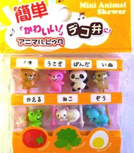 food picks for bento box decoration accessories, japanese cute kawaii design,"mini animal skewer", japan import