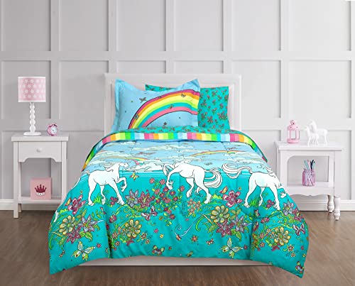 Kidz Mix Rainbow Unicorn Bed in a Bag, Twin