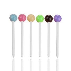 magideal kitmax (tm) pack of 8 pcs 0.38mm cute cool novelty candy color lollipops decor gel ink pen office school supplies students children gift (color may vary)