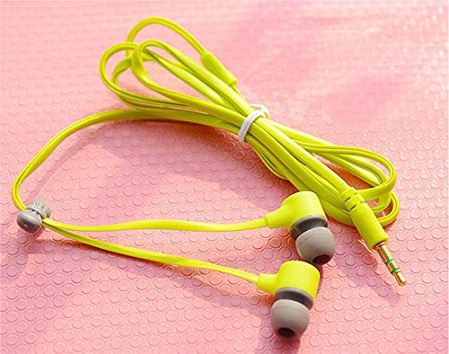 Amberetech Cute 3.5mm in Ear Earphones Earbuds Headset with Macaron Earphone Organizer Box Case for iPhone,for Samsung,for Mp3 iPod Pc Music (Green)