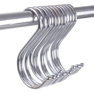 Z ZICOME Stainless Steel S Shaped Hooks for Closet Kitchen Garden Storage Organization, Silver, 12 Pack