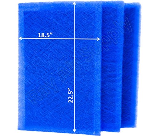 RAYAIR SUPPLY 20x25 Pristine Air Cleaner Replacement Filter Pads 20X25 Refills (3 Pack)