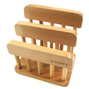 LENITH Wooden Dual Cutting Board Rack Chopping Board Organizer Stand Holder Kitchen