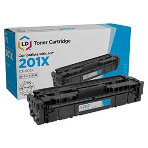ld compatible toner cartridge replacement for hp 201x cf401x high yield (cyan)