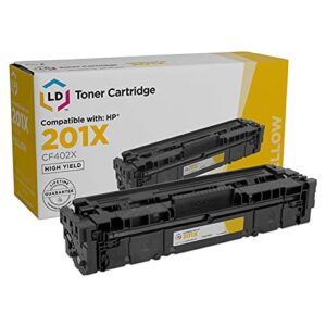 ld compatible toner cartridge replacement for hp 201x cf402x high yield (yellow)
