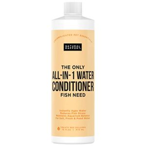 natural rapport aquarium water conditioner - the only all-in-1 water conditioner fish need - naturally detoxifies and removes ammonia, nitrite, chlorine, and chloramine (16 fl oz.)