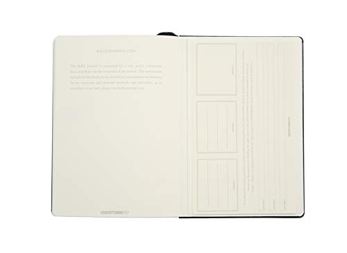 LEUCHTTURM1917 - Official Bullet Journal - Medium A5 - Hardcover Dotted Notebook (Black) - 240 Numbered Pages