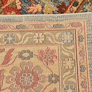 Unique Loom Edinburgh Collection Classic Oriental Traditional French Cottage Inspired Intricate Design Area Rug (6' 0 x 9' 0 Rectangular, Light Blue/ Beige)