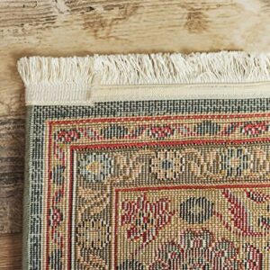 Unique Loom Edinburgh Collection Classic Oriental Traditional French Cottage Inspired Intricate Design Area Rug (6' 0 x 9' 0 Rectangular, Light Blue/ Beige)