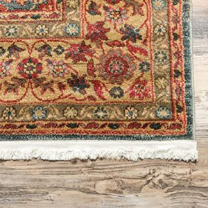 Unique Loom Edinburgh Collection Classic Oriental Traditional French Cottage Inspired Intricate Design Area Rug (6' 0 x 9' 0 Rectangular, Light Blue/ Beige)