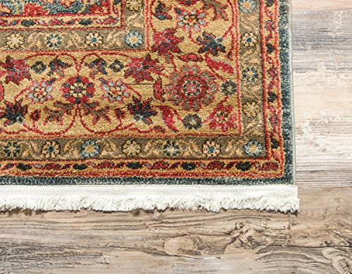 Unique Loom Edinburgh Collection Classic Oriental Traditional French Cottage Inspired Intricate Design Area Rug (6' 0 x 9' 0 Rectangular, Light Blue/ Beige)