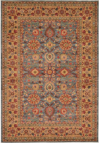 Unique Loom Edinburgh Collection Classic Oriental Traditional French Cottage Inspired Intricate Design Area Rug (6' 0 x 9' 0 Rectangular, Light Blue/ Beige)